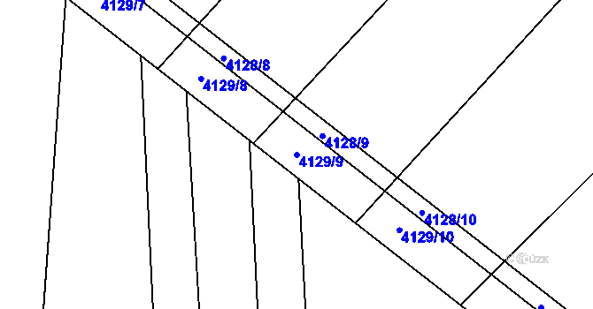 Parcela st. 4129/9 v KÚ Zábřeh na Moravě, Katastrální mapa