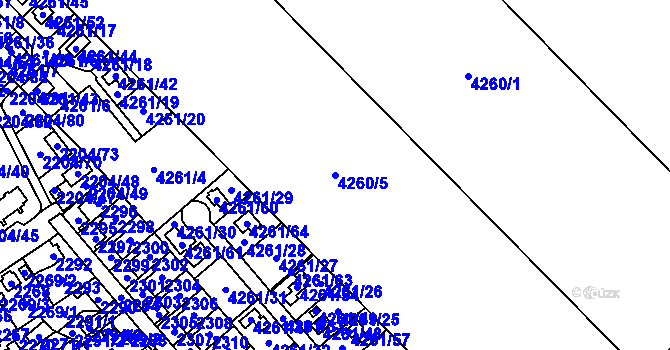 Parcela st. 4260/5 v KÚ Zábřeh na Moravě, Katastrální mapa