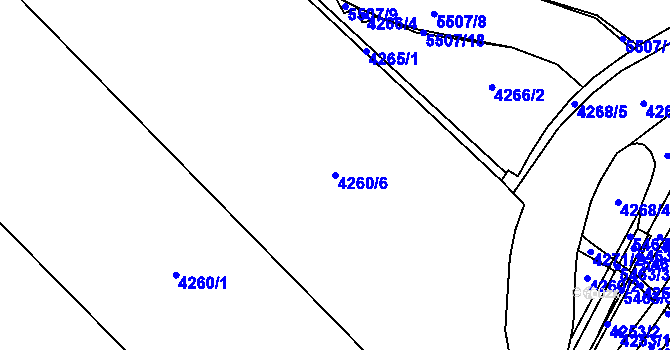Parcela st. 4260/6 v KÚ Zábřeh na Moravě, Katastrální mapa