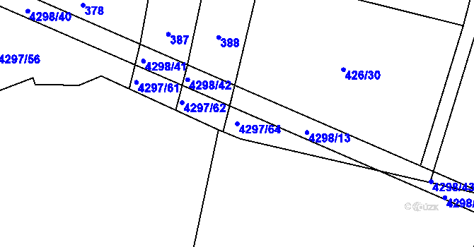 Parcela st. 4297/64 v KÚ Zábřeh na Moravě, Katastrální mapa