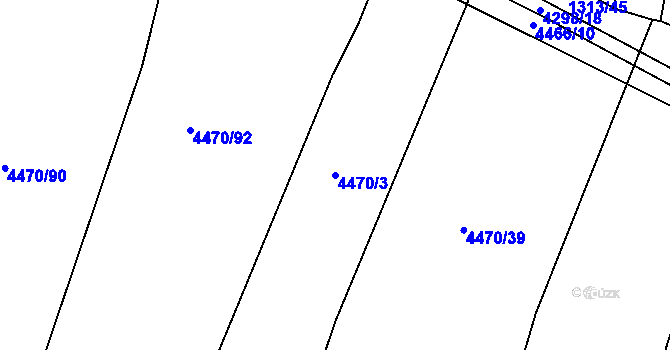 Parcela st. 4470/3 v KÚ Zábřeh na Moravě, Katastrální mapa