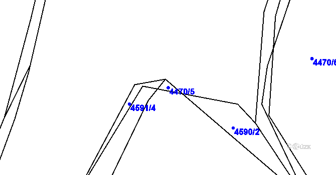 Parcela st. 4470/5 v KÚ Zábřeh na Moravě, Katastrální mapa