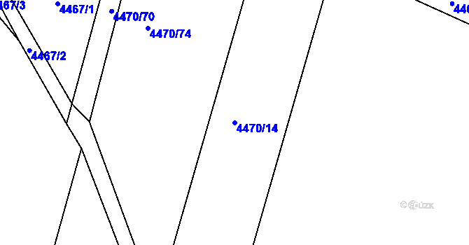 Parcela st. 4470/14 v KÚ Zábřeh na Moravě, Katastrální mapa