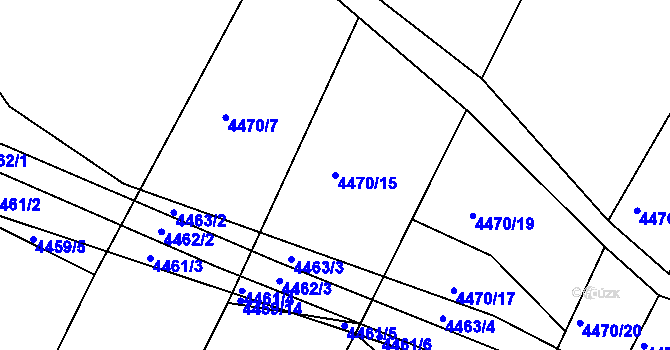 Parcela st. 4470/15 v KÚ Zábřeh na Moravě, Katastrální mapa