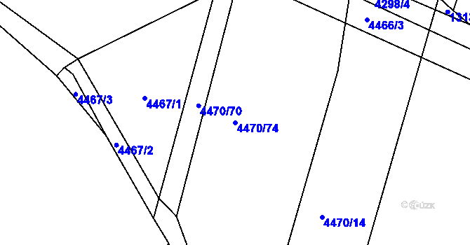 Parcela st. 4470/74 v KÚ Zábřeh na Moravě, Katastrální mapa