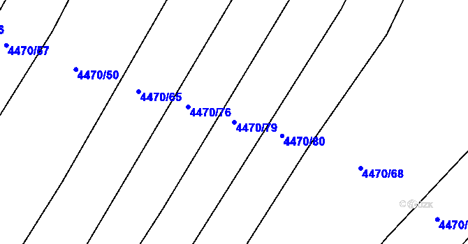 Parcela st. 4470/79 v KÚ Zábřeh na Moravě, Katastrální mapa