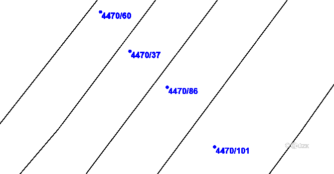 Parcela st. 4470/86 v KÚ Zábřeh na Moravě, Katastrální mapa