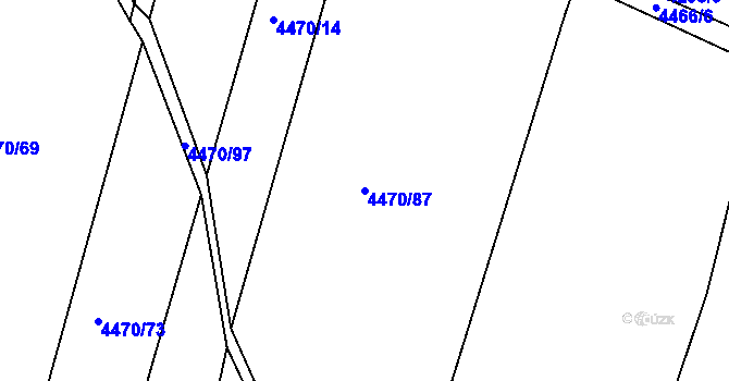 Parcela st. 4470/87 v KÚ Zábřeh na Moravě, Katastrální mapa