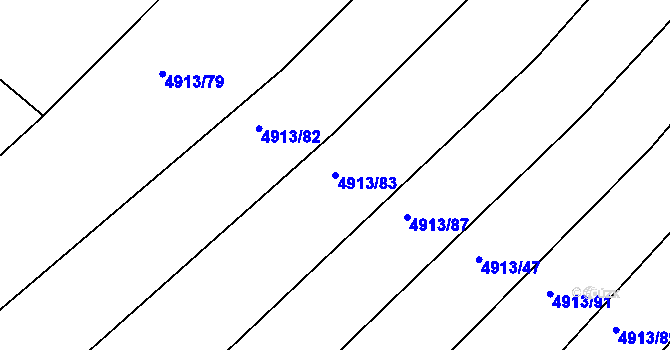 Parcela st. 4913/83 v KÚ Zábřeh na Moravě, Katastrální mapa