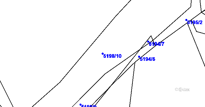 Parcela st. 5198/10 v KÚ Zábřeh na Moravě, Katastrální mapa