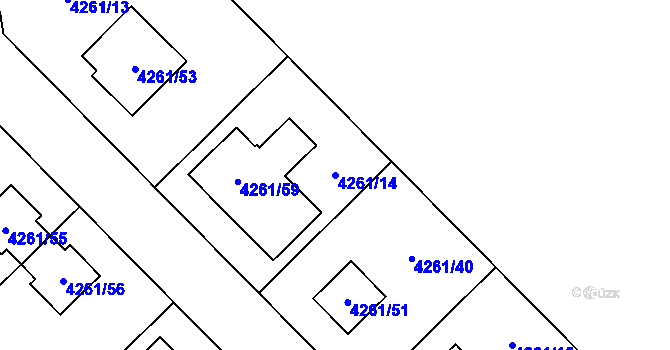Parcela st. 4261/14 v KÚ Zábřeh na Moravě, Katastrální mapa