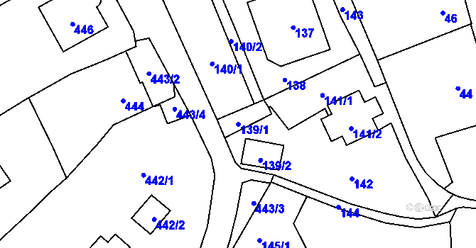 Parcela st. 139/1 v KÚ Zábřeh na Moravě, Katastrální mapa