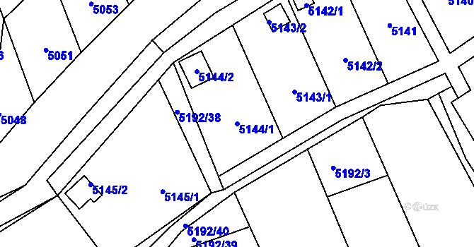 Parcela st. 5144/1 v KÚ Zábřeh na Moravě, Katastrální mapa