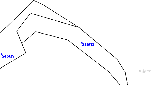 Parcela st. 245/13 v KÚ Broumov u Zadního Chodova, Katastrální mapa