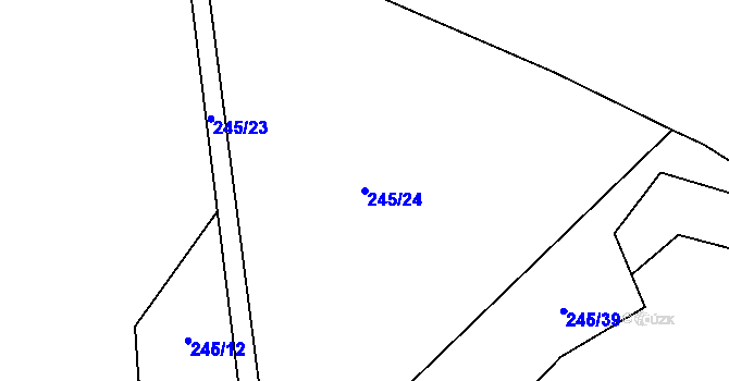 Parcela st. 245/24 v KÚ Broumov u Zadního Chodova, Katastrální mapa