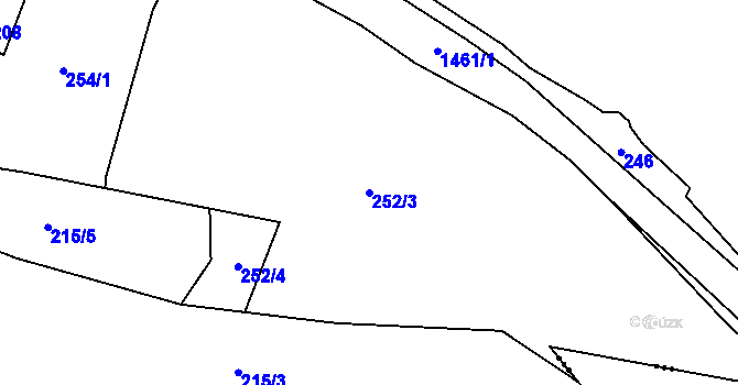 Parcela st. 252/3 v KÚ Broumov u Zadního Chodova, Katastrální mapa