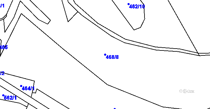Parcela st. 468/8 v KÚ Vlkonice u Neveklova, Katastrální mapa
