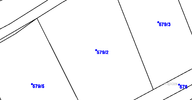 Parcela st. 579/2 v KÚ Vlkonice u Neveklova, Katastrální mapa