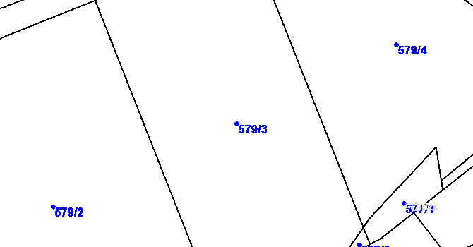 Parcela st. 579/3 v KÚ Vlkonice u Neveklova, Katastrální mapa
