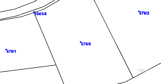 Parcela st. 579/5 v KÚ Vlkonice u Neveklova, Katastrální mapa