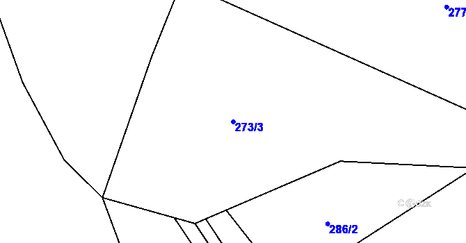 Parcela st. 273/3 v KÚ Vlkonice u Neveklova, Katastrální mapa