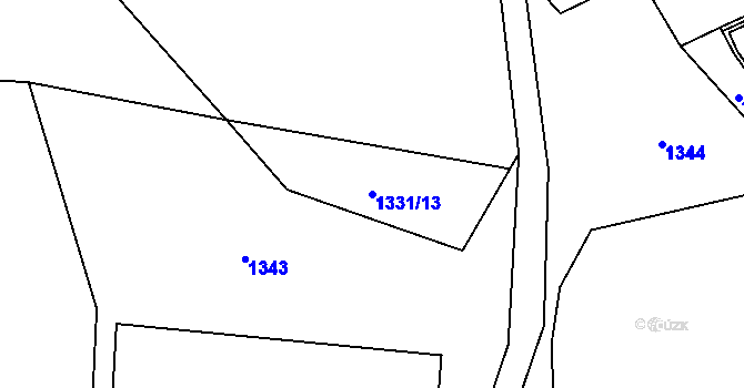 Parcela st. 1331/13 v KÚ Zádolí u Neveklova, Katastrální mapa