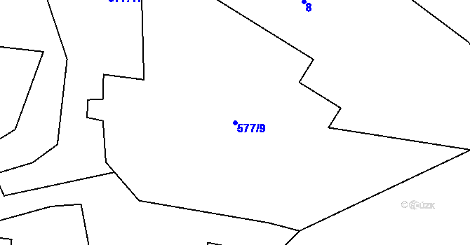 Parcela st. 577/9 v KÚ Milhostov u Mariánských Lázní, Katastrální mapa