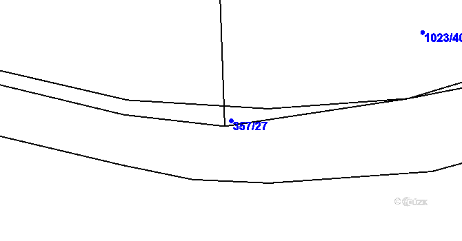 Parcela st. 357/27 v KÚ Zádveřice, Katastrální mapa
