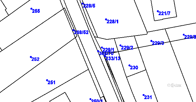 Parcela st. 368/70 v KÚ Zahájí u Hluboké nad Vltavou, Katastrální mapa