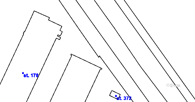 Parcela st. 265/44 v KÚ Zahnašovice, Katastrální mapa