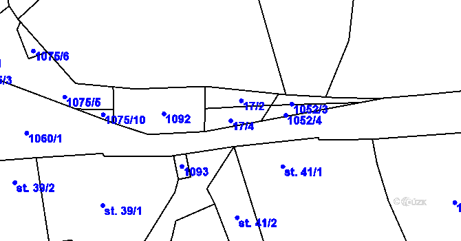 Parcela st. 17/4 v KÚ Zahorčice u Volyně, Katastrální mapa