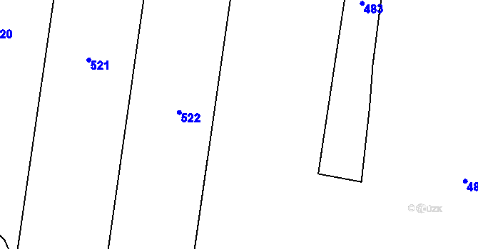Parcela st. 302/1 v KÚ Zahořany u Berouna, Katastrální mapa