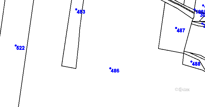 Parcela st. 302/3 v KÚ Zahořany u Berouna, Katastrální mapa