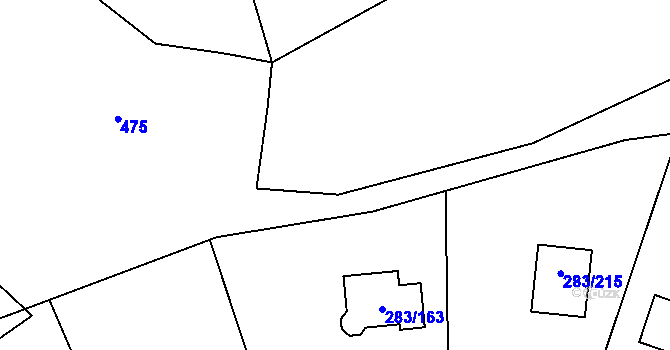 Parcela st. 273/7 v KÚ Zahořany u Berouna, Katastrální mapa