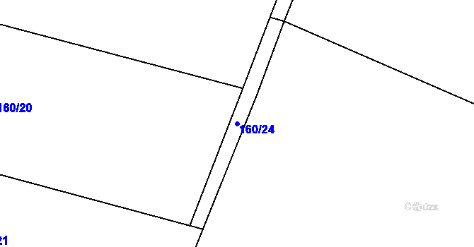 Parcela st. 160/24 v KÚ Žebrákov u Zahořan, Katastrální mapa