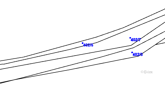 Parcela st. 402/5 v KÚ Žebrákov u Zahořan, Katastrální mapa