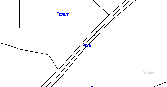 Parcela st. 425 v KÚ Žebrákov u Zahořan, Katastrální mapa