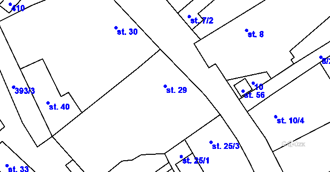Parcela st. 29 v KÚ Sedlec u Litoměřic, Katastrální mapa