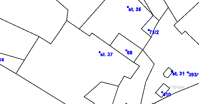 Parcela st. 37 v KÚ Sedlec u Litoměřic, Katastrální mapa