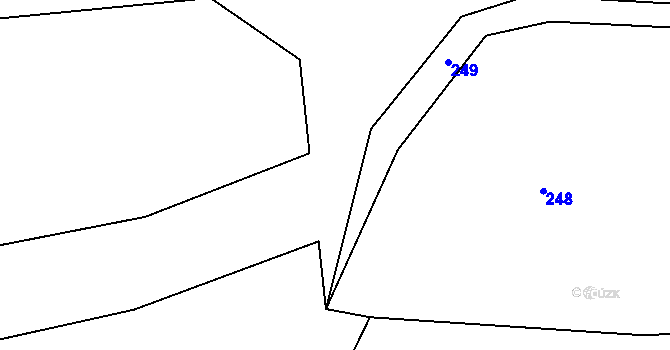 Parcela st. 274/3 v KÚ Zahořany u Litoměřic, Katastrální mapa