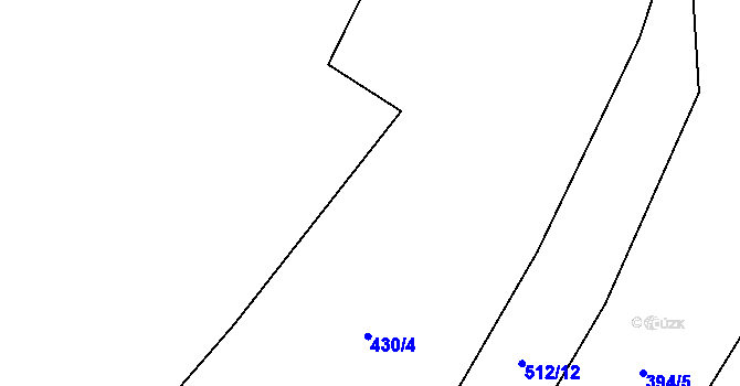 Parcela st. 512/27 v KÚ Zahořany u Litoměřic, Katastrální mapa