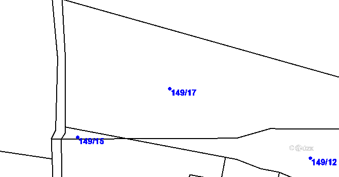 Parcela st. 149/17 v KÚ Dolní Novosedly, Katastrální mapa
