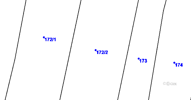 Parcela st. 172/2 v KÚ Chrastiny, Katastrální mapa
