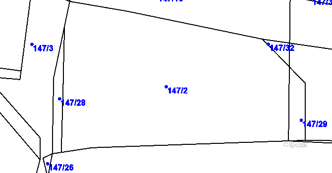 Parcela st. 147/2 v KÚ Svatonice, Katastrální mapa