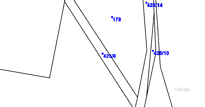 Parcela st. 425/8 v KÚ Svatonice, Katastrální mapa