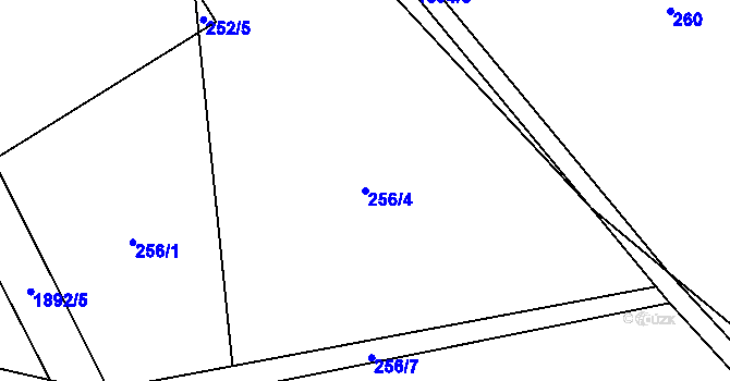 Parcela st. 256/4 v KÚ Smrčí u Semil, Katastrální mapa