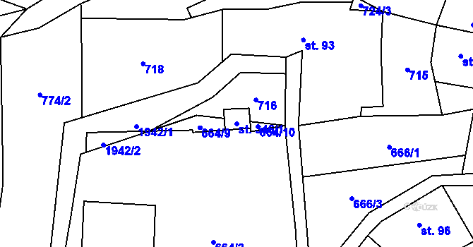 Parcela st. 346/1 v KÚ Smrčí u Semil, Katastrální mapa