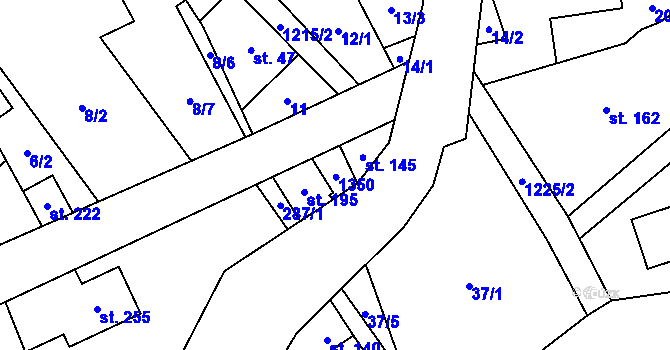Parcela st. 144 v KÚ Záhoří u Semil, Katastrální mapa
