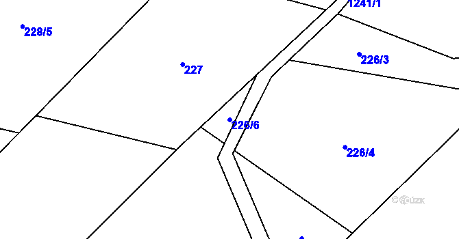 Parcela st. 226/6 v KÚ Záhoří u Semil, Katastrální mapa