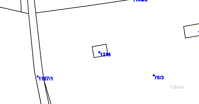 Parcela st. 43 v KÚ Hůrky u Zahrádky, Katastrální mapa